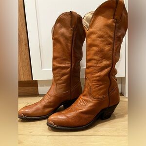 Code West Women's Tan Leather Cowboy Boots